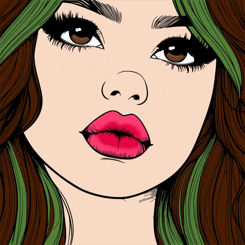 really realistic girl with lips