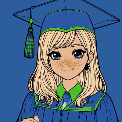 realistic girl who was graduating