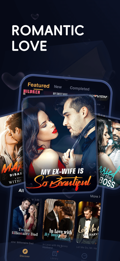 Novelsago - A collection of romantic fiction book covers on the Novelsago mobile app.