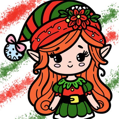 christmas elf girl