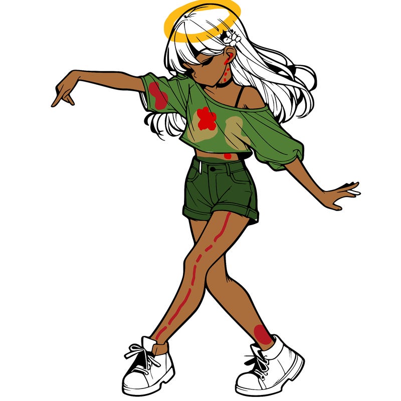 realistic girl danceing
