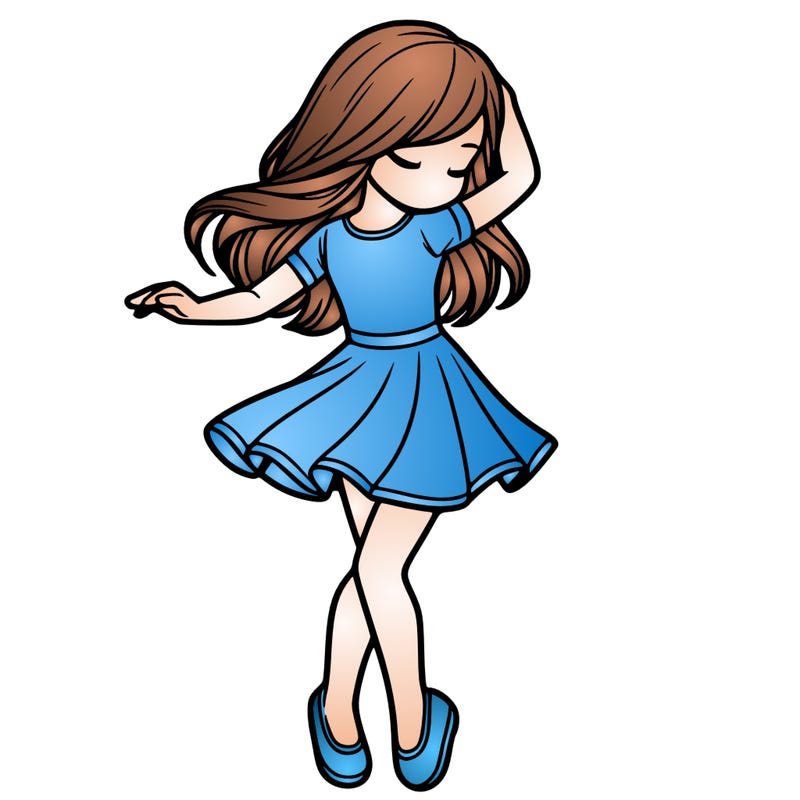 girl dancing  realistic