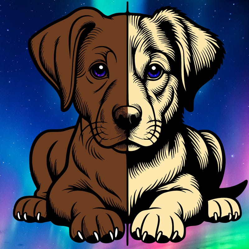 realistic dog split picture