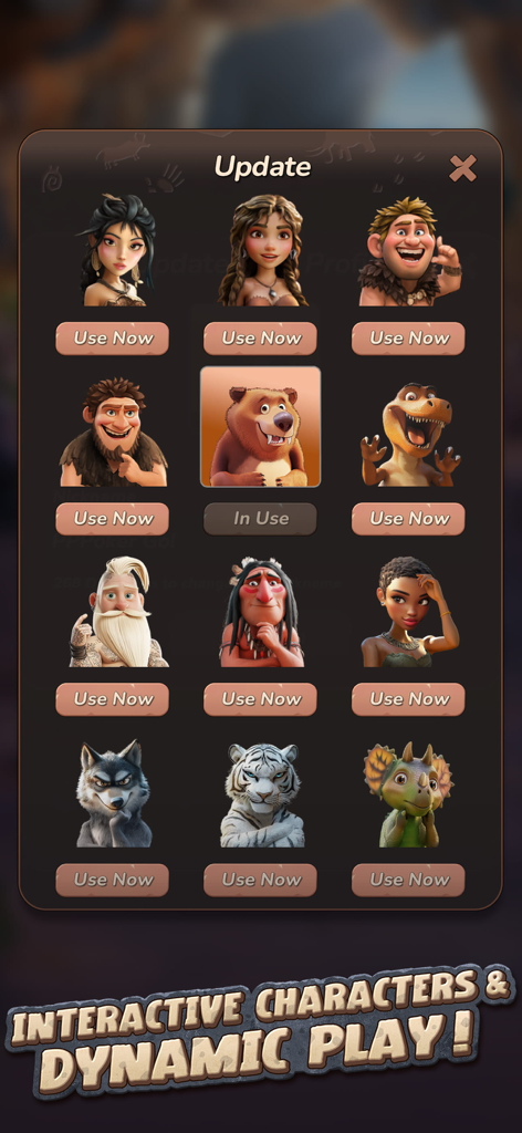 PPPoker Go character selection screen showing various 3D human and animal avatars
