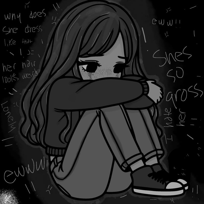 a girl  after a breakup