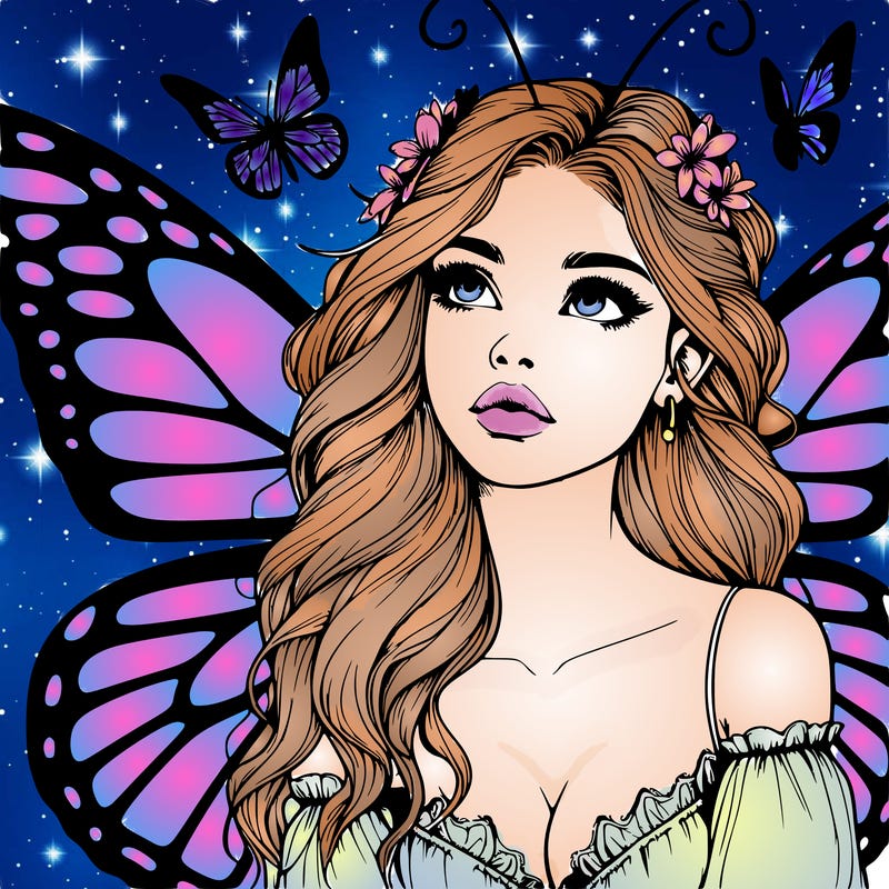 butterfly fairy realistic girl
