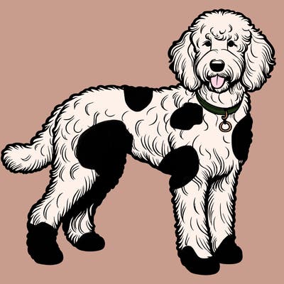 realistic goldendoodle