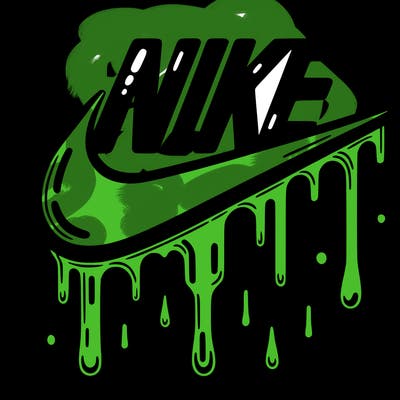dripping nike logo