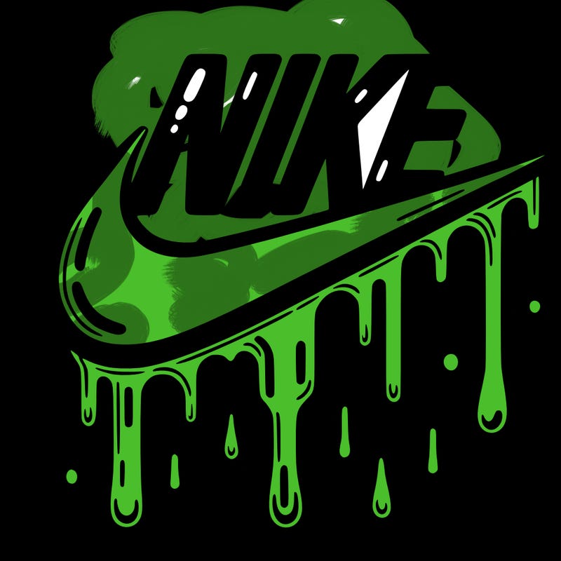 dripping nike logo