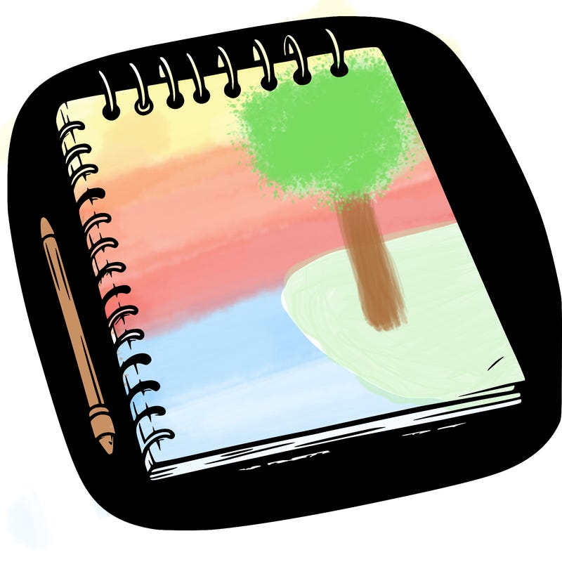 a blank sketch pad
