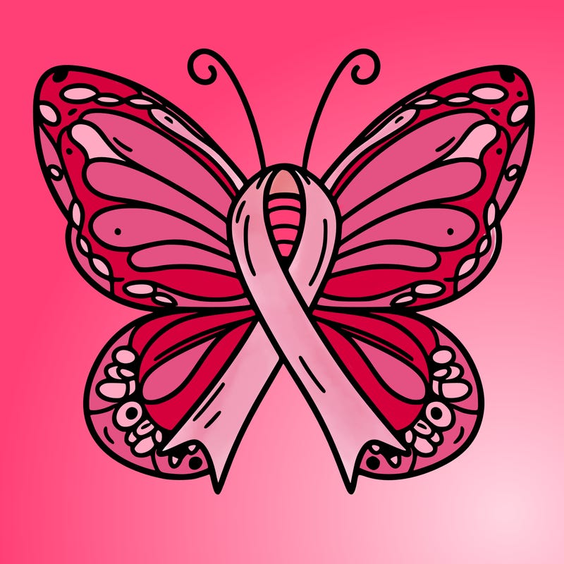 breast cancer awareness butterfly