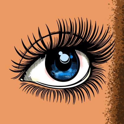 realistic eye long eylashes
