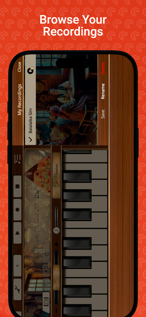 Balalaika - Interface for browsing and managing music recordings in the Balalaika Sim app