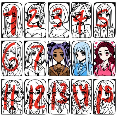 girls that look diffrent anime