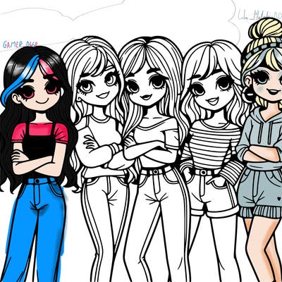 group of girl friends