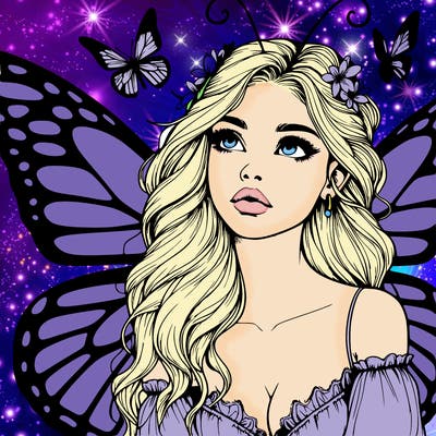 butterfly fairy realistic girl