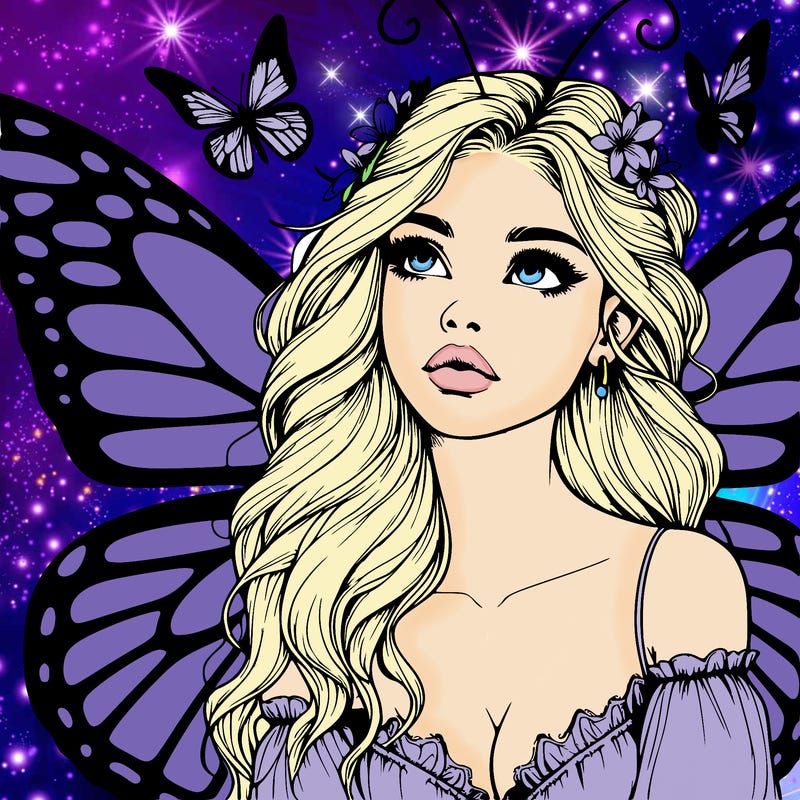 butterfly fairy realistic girl