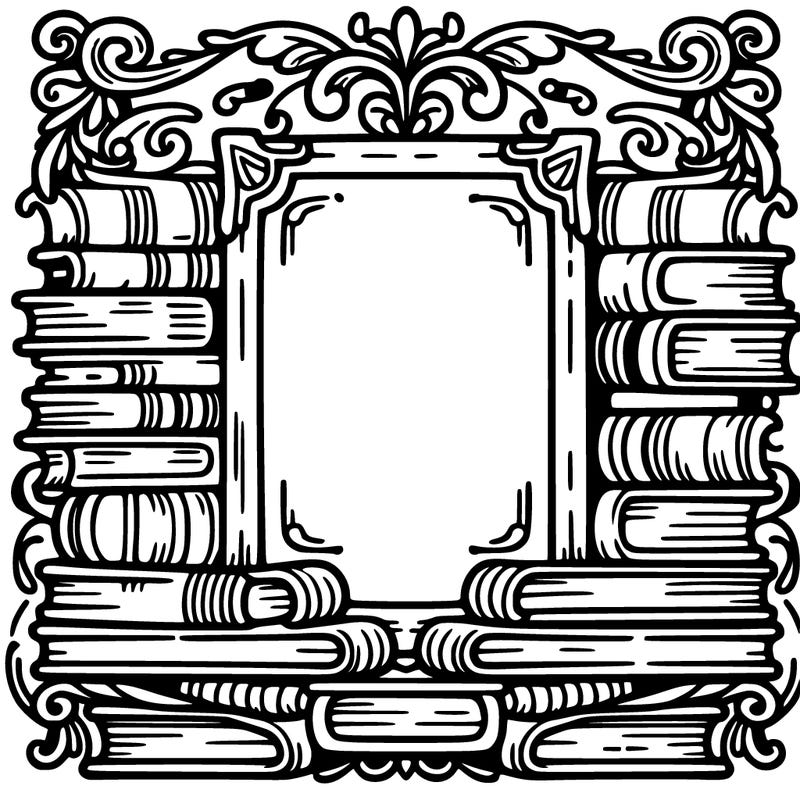 stylized book border