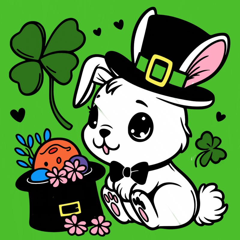 st. patrick's day, bunny.