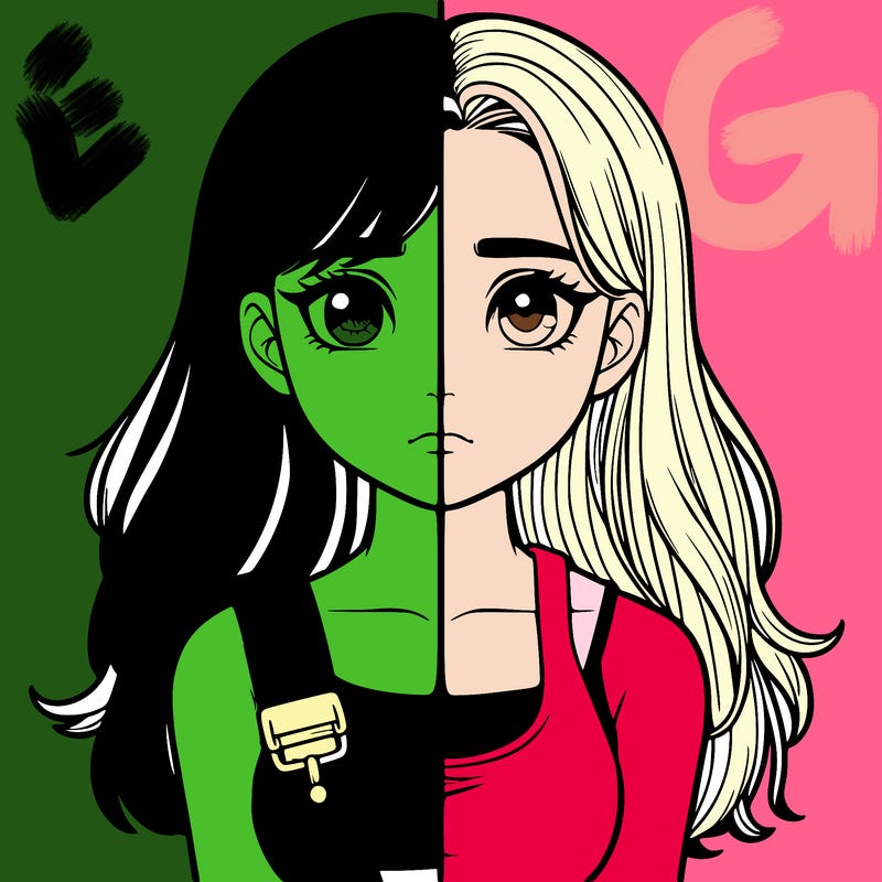 realistic girl split