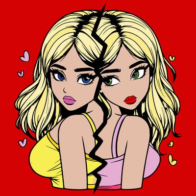 realistic girl split