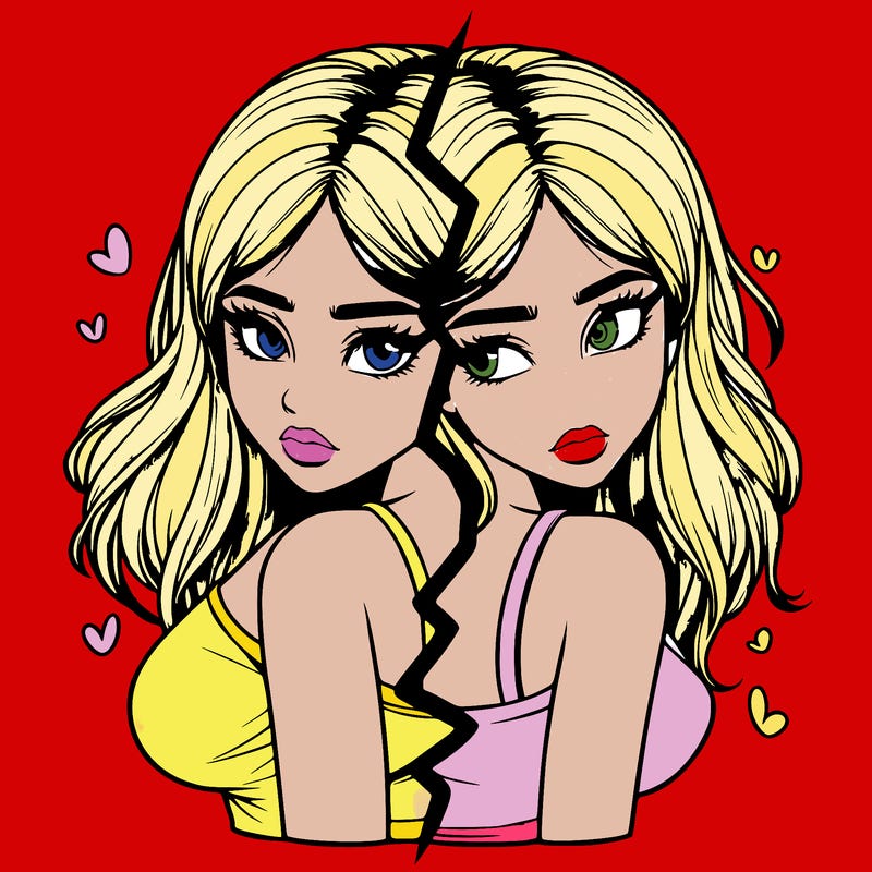 realistic girl split