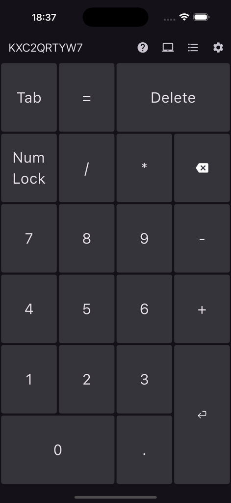 Remote Keyboard & Mouse - Wireless numeric keypad interface on iPhone for remote data entry and computer control