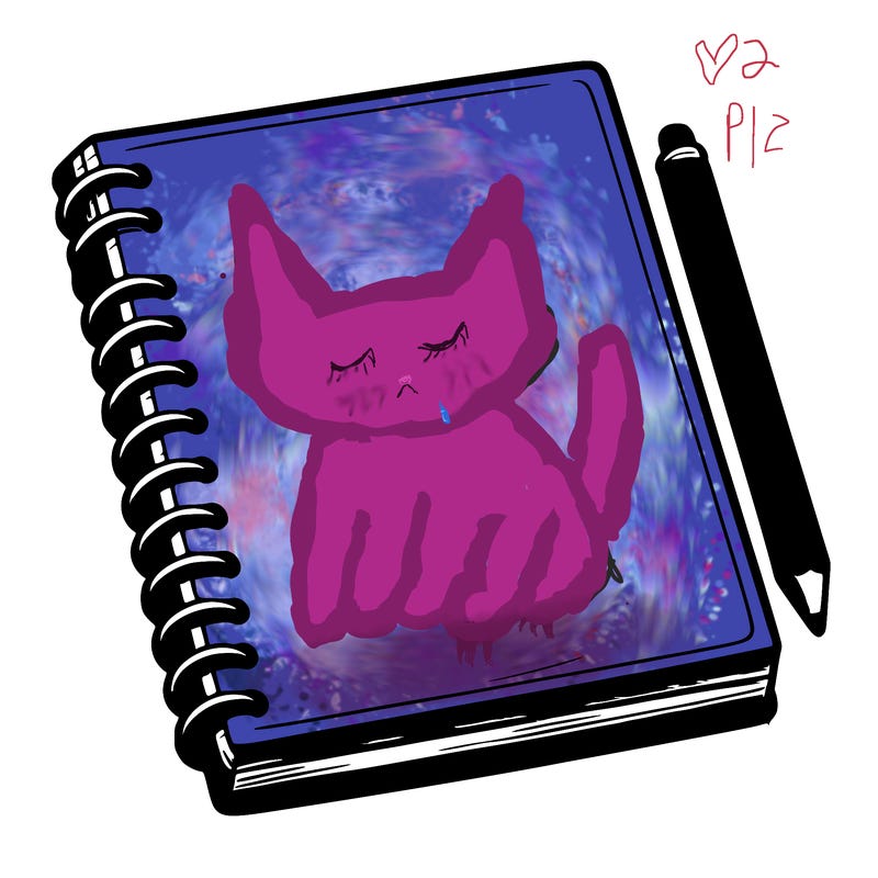 realistic blank sketch pad