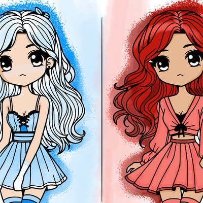 split pictures with girls