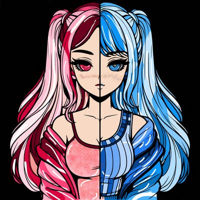 realistic girl split