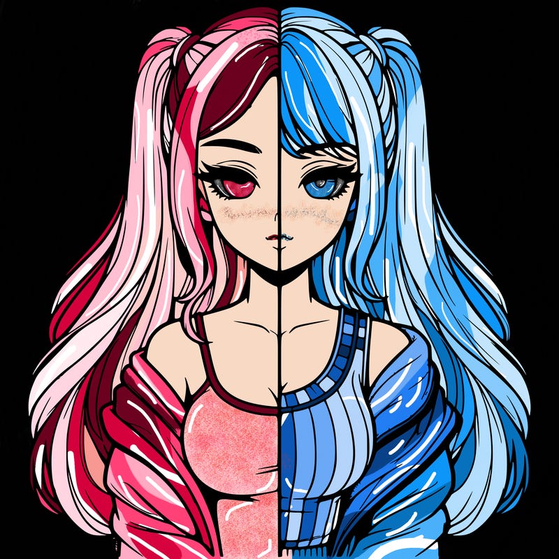 realistic girl split