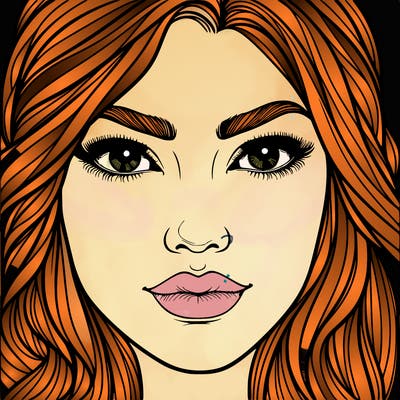detailed female face