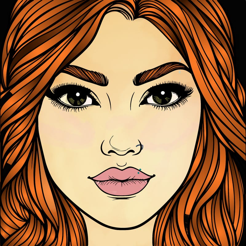 detailed female face