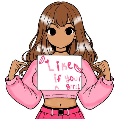 girl holding a blank sign in a long sleeve crop top