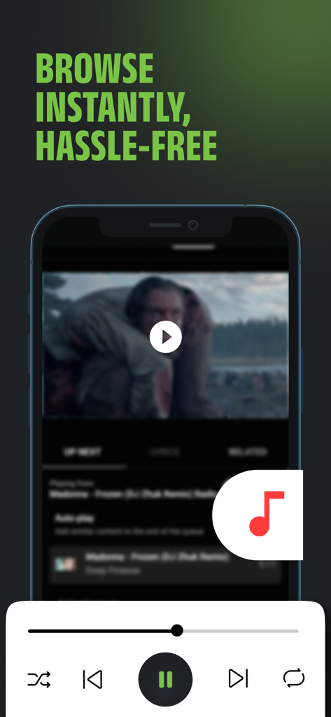 Tvgarden: Movie, Sport Browser - Interfaz del reproductor de video del navegador Tvgarden con controles de reproducción