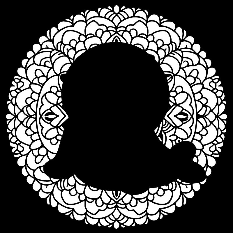 a cute baby seal mandala