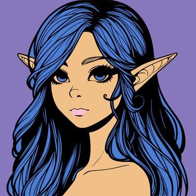 elf girl realistic dark fantasy