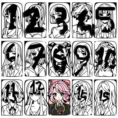 girls that look diffrent anime