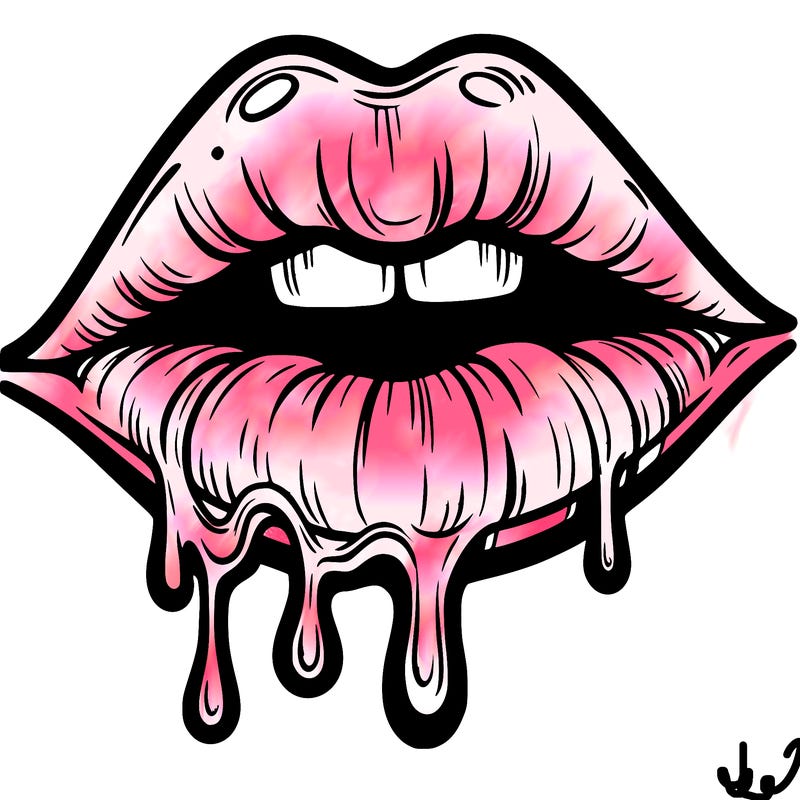 lips that look realistic and drip