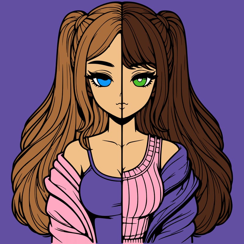 realistic girl split