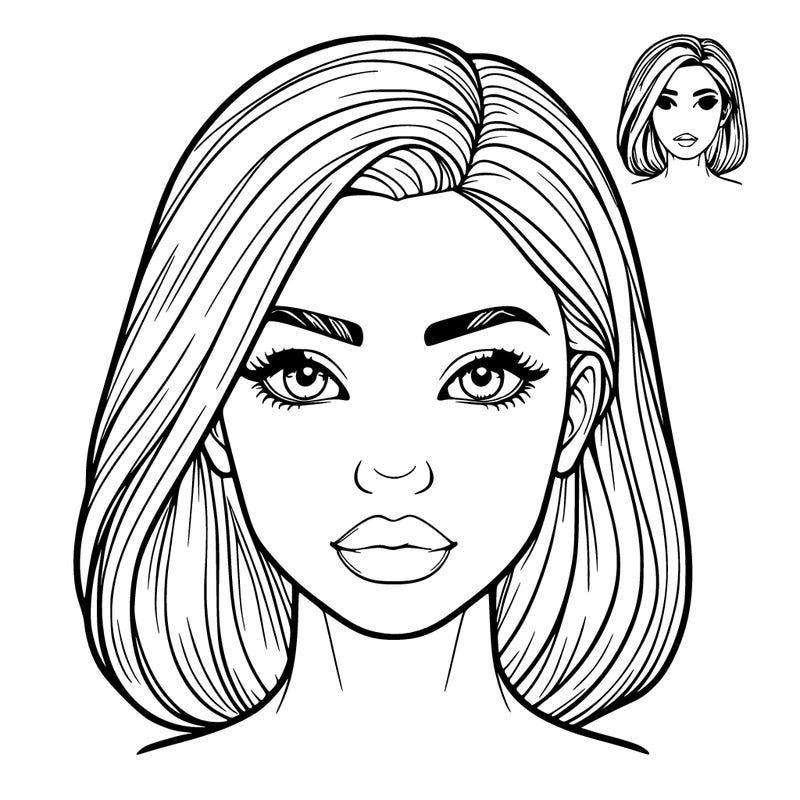 realistic female face