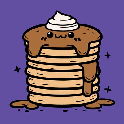cute stack of pancakes