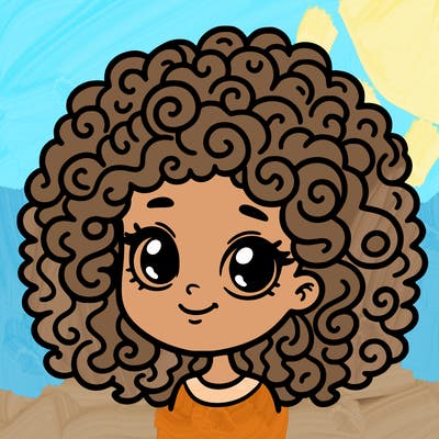 curly hair girl