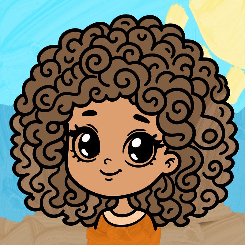 curly hair girl