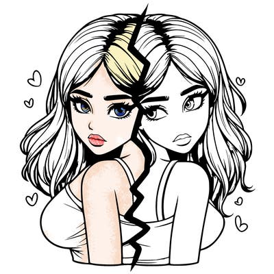 realistic girl split