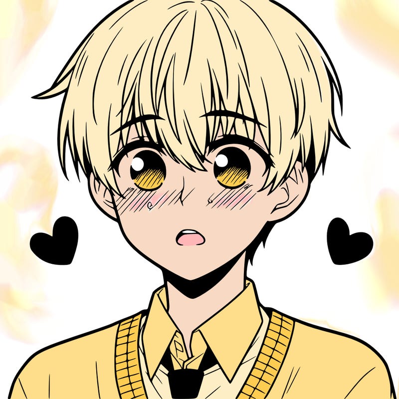 manga boy blushing