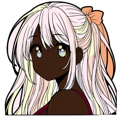 manga girl with long hair