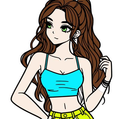 girl in crop top