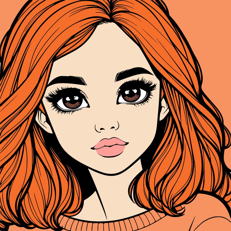 realistic girl whith cute eyes