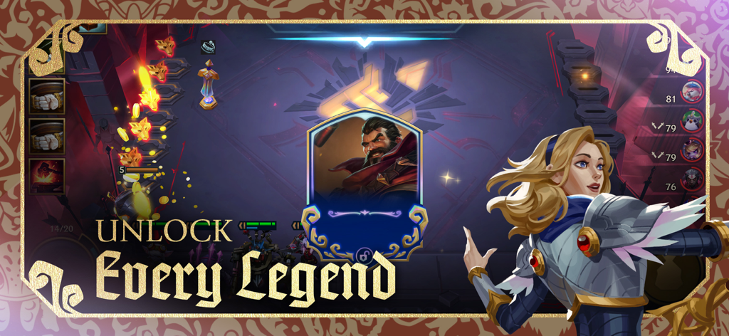 TFT: Teamfight Tactics - A TFT Teamfight Tactics game screen featuring Lux and a champion portrait with the text Unlock Every Legend